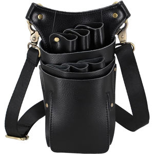 Funda de Cuero Impermeable para Tijeras, con Clip para Cinturón, para Peluqueros y Barberos, Personalizable OEM/ODM, Negra - Product Image 1