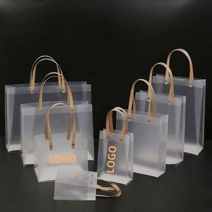 Sac à main transparent en plastique PP, sac cadeau givré, sac d'emballage souvenir, sac cadeau pour la Saint-Valentin, sac cadeau de mariage - Product Image 4