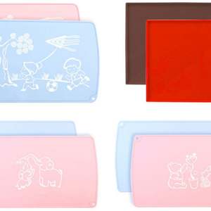 Manteles individuales de silicona para bebés, alfombrillas antideslizantes portátiles resistentes a las manchas para alimentos para niños pequeños alfombrilla de silicona se acepta personalización - Product Image 6