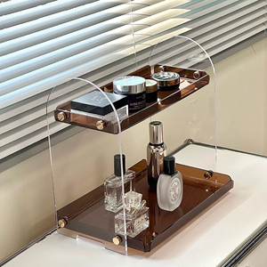 Light Luxury Style Multi-Tier Acrylic Storage <b>Box</b> — Cosmetics Organizer, Desktop & Bathroom <b>Shelf</b> - Product Image 3