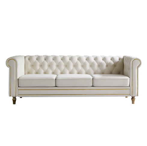 Beige + Velours + Mousse + 3 places