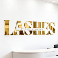 Autocollant mural personnalisé avec logo de salon de beauté pour cils et cheveux, idéal pour la décoration intérieure de studio, bureau ou entreprise