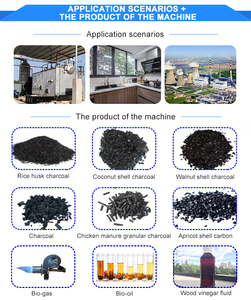 Sinh khối nhỏ Gỗ gasifier Máy phát điện than máy làm chất thải nhiệt phân máy crop rơm khí hóa nhà máy điện - Product Image 5