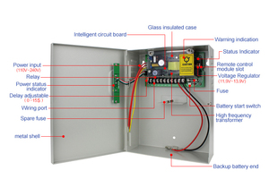 Alimentatore Switching AC110-240V 12V 5A per Sistema di Controllo Accessi con Telecomando e LED - Product Image 4