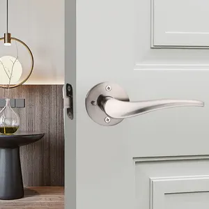 Competitive Price Zinc Alloy Interior Privacy Lock With Modern Door Handle Bathroom Door Lock