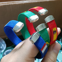 Pulseras al por mayor para la Copa Mundial de Fútbol 2022: Pulseras personalizadas con banderas de fútbol y banderas de países del mundo