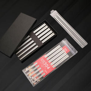Jieyang 316L Stainless Steel Square <b>Chopsticks</b> Custom Laser Engraved Business Gifts Adult Use - Product Image 3