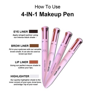 OEM Marque privée Multifonctionnel 4-en-1 Vegan Blush Crayon à sourcils Eyeliner Crayon à lèvres Surligneur 4 en un Maquillage Stylo de beauté - Product Image 5