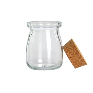 Piccolo Contenitore in <span class=keywords><strong>Vetro</strong></span> Trasparente con Coperchio in Sughero, <span class=keywords><strong>Barattolo</strong></span> Rotondo per Caramelle, Budino, Marmellata, Yogurt, Spezie, Miele - Vari Stili di Coperchi per Bottiglie in <span class=keywords><strong>Vetro</strong></span> - Product Image 3