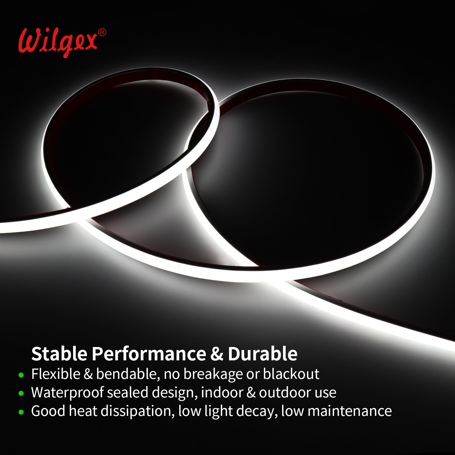 Surface-Mounted Ceiling Curved IP67 Waterproof SOB LED Strip Self-Adhesive No Dark Area Constant Current IC Cuttable 25mm