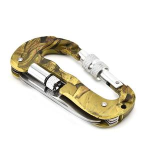 Coltello Multiuso da Esterno con Moschettone a Gancio a D in Lega di Alluminio Leggera con Chiusura a Molla per Alpinismo, Campeggio ed Escursionismo - Product Image 4