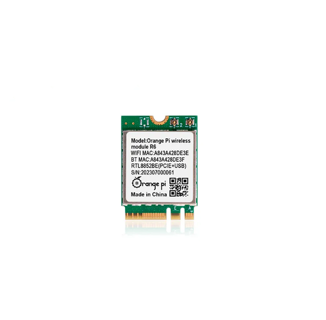 Orange Pi R6 WiFi Module for OPi 5 Plus Board, 2.4G/5G Dual Band Wi-Fi6+BT5.2 with PCIE M.2 E-Key Interface Wireless Module