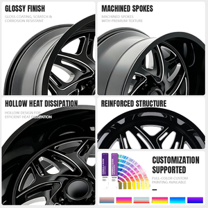ล้อแม็กซ์ SPEED MEGA สีดำ ขนาด 20x10 นิ้ว แบบกำหนดเอง PCD Offset สำหรับรถกระบะ SUV อัพเกรดสำหรับงานหนัก - Product Image 2