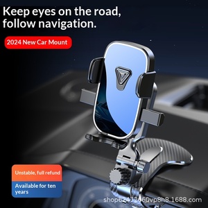 Support de téléphone portable pour voiture, accessoires de voiture, rotation à 360 degrés, pince crocodile, tableau de bord, support de navigation dans la voiture - Product Image 2