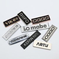 Plaque métallique carrée rétro personnalisée avec logo gravé, étiquette métallique pour sac à main et mobilier – Vente en gros