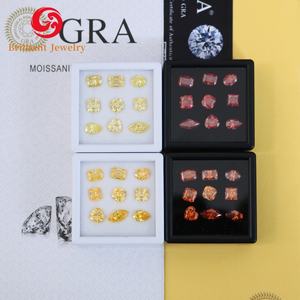 Certificado GRA Corte ovalado VVS Moissanite Piedra preciosa suelta Oro Amarillo Granate Naranja Rojo Moissanite 8 Corazón 8 Flecha - Product Image 5