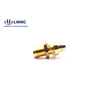 Serie SMA macho/hembra conector de cable RF SMA hembra soldadura montada en mamparo para cable 141