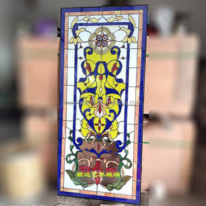 Fournisseur chinois de vitraux Tiffany européens solides avec motif floral pour la conception de fenêtres et de portes de maisons et d'églises - Product Image 3