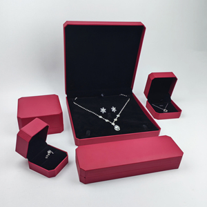 High-end Luxurious <strong>Jewelry</strong> Box Package Octagonal Red Bracelet Box Custom Available for Holiday Gifting Factory <strong>Supply</strong> - Product Image 2