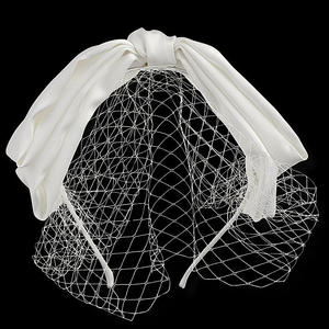 Nouveau Vintage fête court visage résille voile mariée cage à oiseaux mariage cheveux arc bandeau - Product Image 1