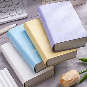 Cuaderno de PU de Tamaño A7, Grueso y Colorido, 160 Hojas, Diario Portátil, Encuadernación Térmica, Cubierta de Cuero, Tapa Dura, Mini Libreta de Bolsillo en Blanco - Product Image 1