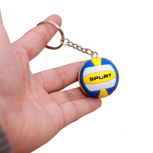 Personalizado de goma Lakers 3D bola PVC <span class=keywords><strong>NBA</strong></span> baloncesto llavero 3D equipo de fútbol Figura de plástico voleibol llavero - Product Image 1