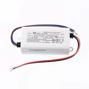 Fuente de alimentación conmutada de salida única de 12W, controlador LED Original de corriente constante Mean Well AC/DC