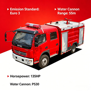 Nuevo Camión de Bomberos de Doble Cabina 4x2 con Tanque de Agua de 4 Metros Cúbicos, Vehículo de Rescate Contra Incendios Diésel para Emergencias Forestales y Rurales - Product Image 3