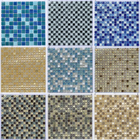 Carreaux de mosaïque en céramique craquelée, couleurs variées, pour piscine, carreaux de porcelaine émaillée, commande en gros par conteneur