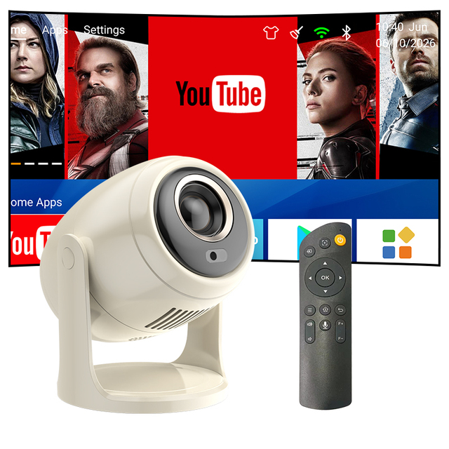 Mini Portable Projector B10 HD 1080P 4K Support Android 12 Smart WiFi 6 LED LCD Beamer Home Gaming Business Projector