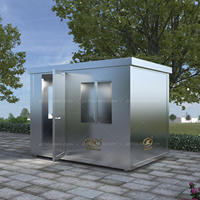 Afrique du sud portable boîte mobile garde maison malaisie préfabriqué cabine de sécurité en acier inoxydable