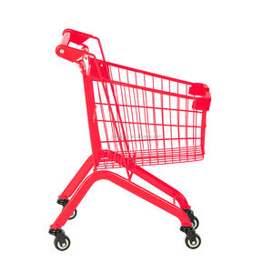 Keranjang belanja anak-anak logam, roda PVC lipat ramah lingkungan untuk penggunaan Supermarket tahan lama - Product Image 1