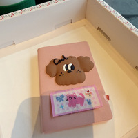 Carnet de notes mignon motif chiot de dessin animé, journal créatif pour étudiant, design chien Kawaii, esthétique élevée, carnet de mémos féminin, journal intime, papeterie, cadeau