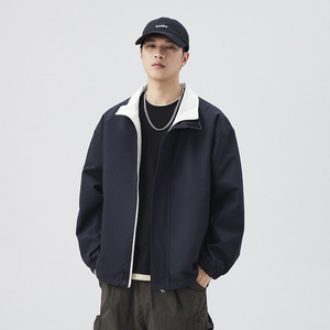 Veste cargo double face Hommes Printemps et automne Nouvelle <span class=keywords><strong>marque</strong></span> <span class=keywords><strong>de</strong></span> mode Manteau décontracté Loose Youth Stand Collar Storm Clothes - Product Image 6