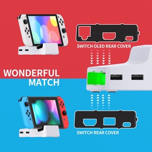 ชุดเปลี่ยนเคส EXtremeRate White AiryDocky DIY สำหรับ Nintendo Switch และแท่นวาง Switch OLED - Product Image 2