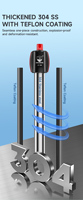 Tige chauffante étanche pour aquarium avec thermostat réglable, chauffage progressif, en NiCr+304SS, écologique pour eau douce/salée