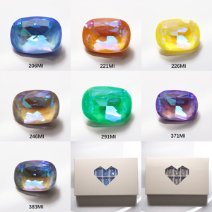 Punti indietro pietre preziose di cristallo classica Baguette Mk fluorescente serie di strass artigianato fai da te punta indietro strass sciolti - Product Image 2