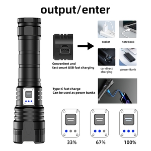 Đèn Pin LED Chống Nước 100000 Lumen Sạc Được 36 * Hạt Đèn LED Đèn Pin Mạnh Nhất Với Lumen Kết Hợp Cao Nhất - Product Image 3