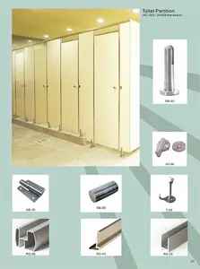 HPL Toilet Cubicle Accessories/304 Ss Toilet Partition Hardware Fittings
