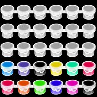 Mini pots de peinture vides 3ml, pièces, 6 tasses, récipients de rangement