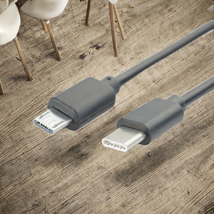 <span class=keywords><strong>C</strong></span>âble de données <span class=keywords><strong>USB</strong></span> Type <span class=keywords><strong>C</strong></span> mâle vers <span class=keywords><strong>Micro</strong></span> B 2.0 OTG de 0,3 m pour téléphones mobiles Android et imprimantes, compatible cuivre pur PVC - Product Image 3