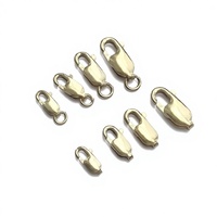 Fermoir rectangulaire à verrouillage homard plaqué or 14K US, avec caractères japonais GF originaux, accessoire d'embout DIY