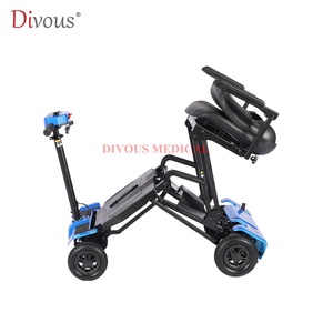 4 Wheel Electric Scooter Foldable Lightweight Folding Automatic Mobility Four Wheels Scooters <b>for</b> <b>Adults</b> - Product Image 4