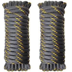 Diamond Braided Polypropylene Nylon <b>Rope</b> Mix <b>Thick</b> Heavy Duty <b>Ropes</b> 1/2 Inch 50ft - Product Image 1