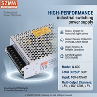 SZMW Q-60C 60W Alimentation à quatre voies à protection intégrale pour contrôle d'accès, alarme de sécurité, surveillance et système de courant faible