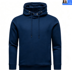 Sudadera con capucha informal de lujo extragrande de color liso, personalizada, de felpa francesa gruesa, estilo hip hop para ropa urbana. - Product Image 2