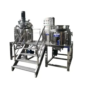 500 L 1000 L 3000 L crema de loción al vacío de capacidad personalizada para máquina mezcladora emulsionante homogeneizadora de agitación térmica cosmética