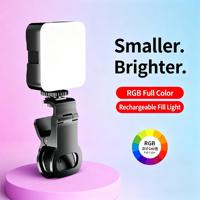 Lampe d'appoint vidéo RGB de poche 5,5W rechargeable pour TikTok, Vlog, Gaming, Diffusion en direct et Décoration de fond