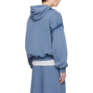 Sudadera con Capucha KingSen Vintage Lavada, 100% Algodón, Forrada, Transpirable, con Hombros Caídos, Logotipo Desgastado, Estilo Retro, Esencial para Streetwear - Product Image 5