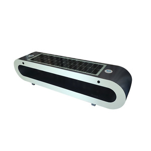 Solar Powered <b>Bench</b> With Wireless Charging Bluetooth Speaker Wifi Outdoor Park Patio <b>Bench</b> Modern Design <b>Metal</b> Frame Eco - Product Image 5